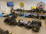 kleding in instructieruimte